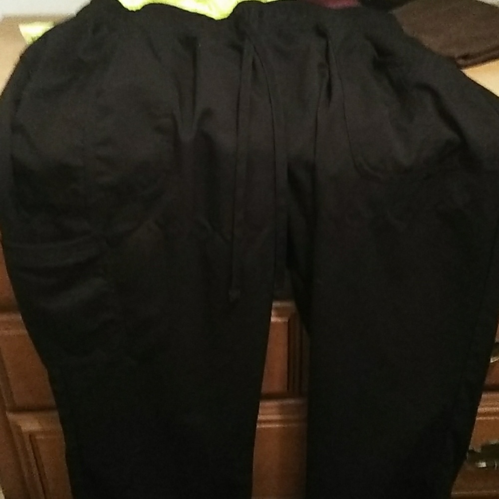 Scrub pants black size large scrub star